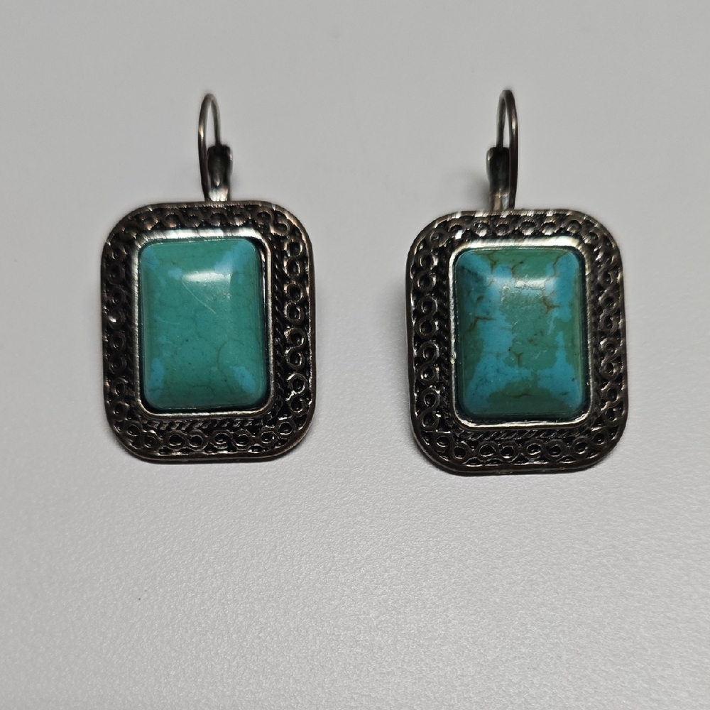 SOLD!!! Turquoise and Silver Earrings